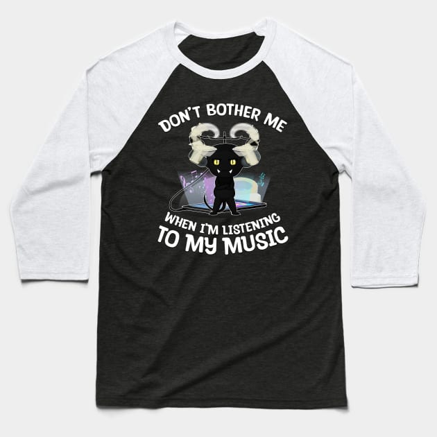 Headphones Imp Baseball T-Shirt by DoctorBadguy